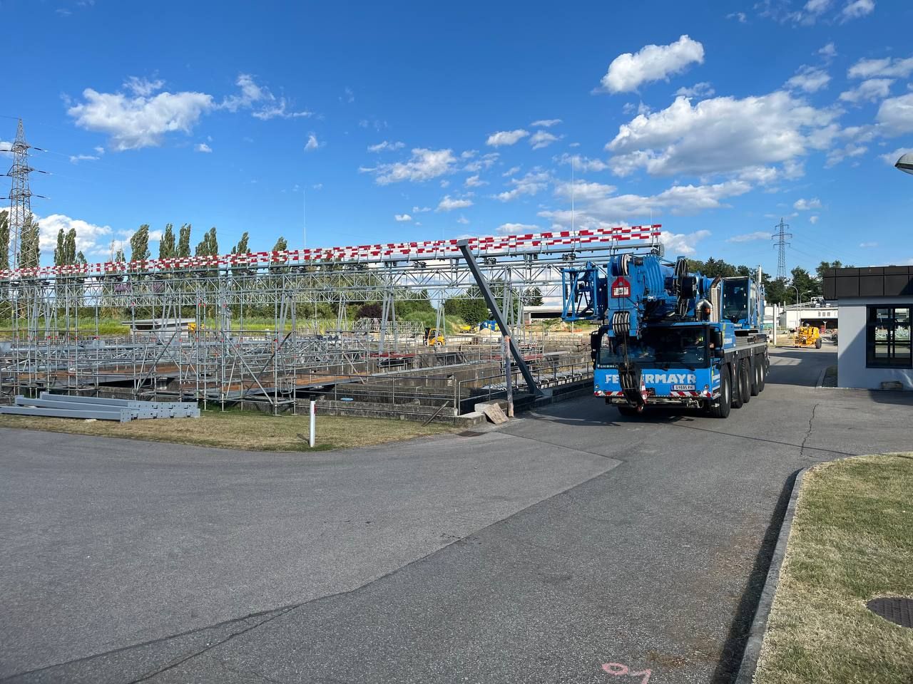 Fertig montierte Rohrbrücke